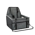 Pet Dog Cat Car Seat Booster for Small & Medium Pets, Portable Breathable Foldable Pet Carrier Seat Safety Anti-Collapse for Travel with Seat Belt, Dark Gray